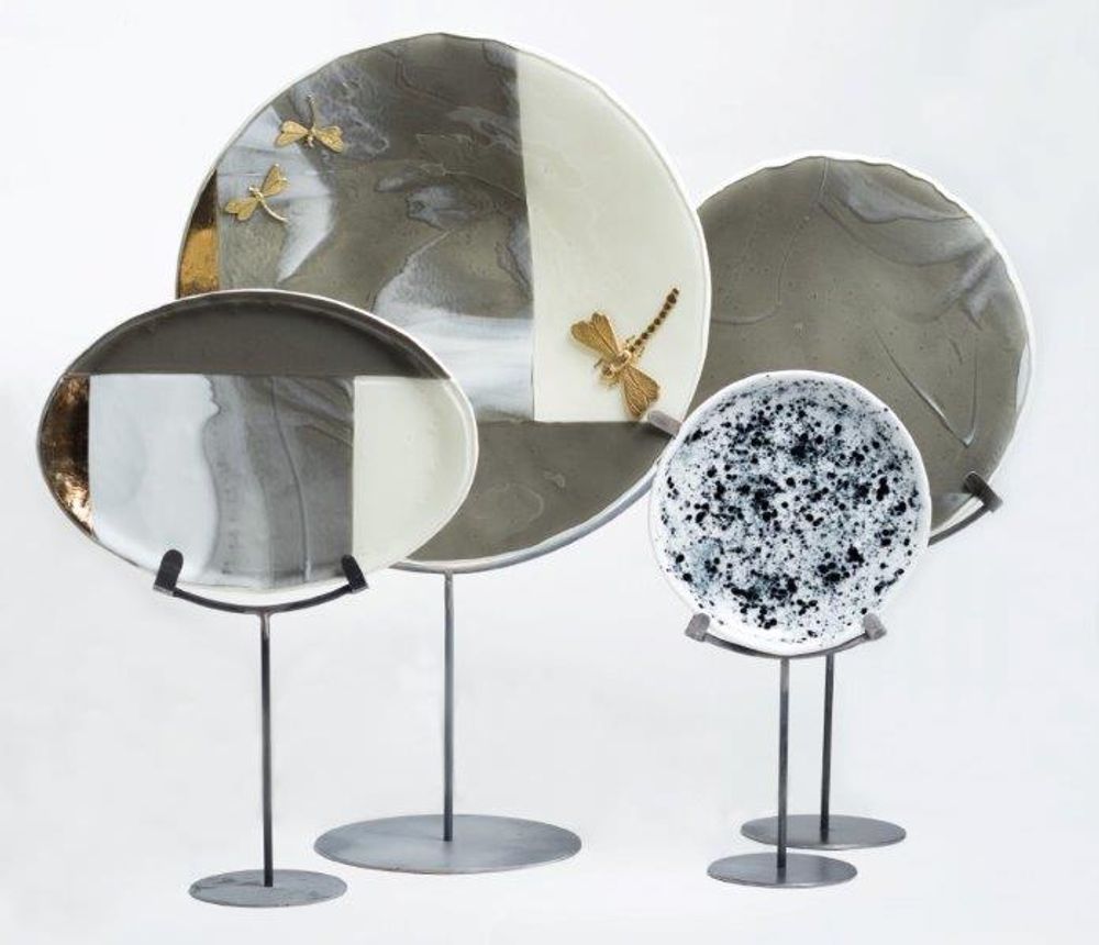 Plats et saladiers - Plateau « Bauhaus » 34x24cm - VETROFUSO DI DANIELA POLETTI