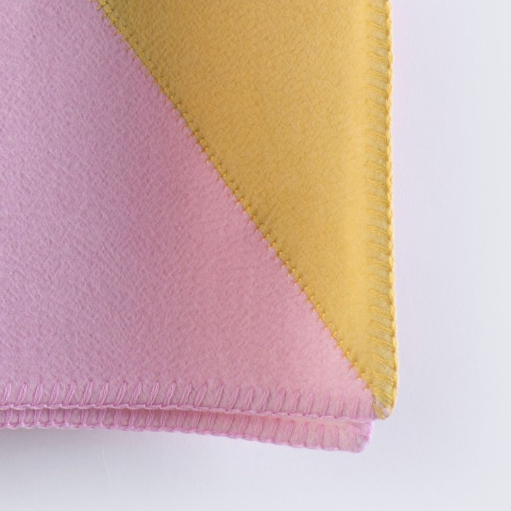Homewear - Throw "Bic" Yellow&Pink - MASSERANO CASHMERE