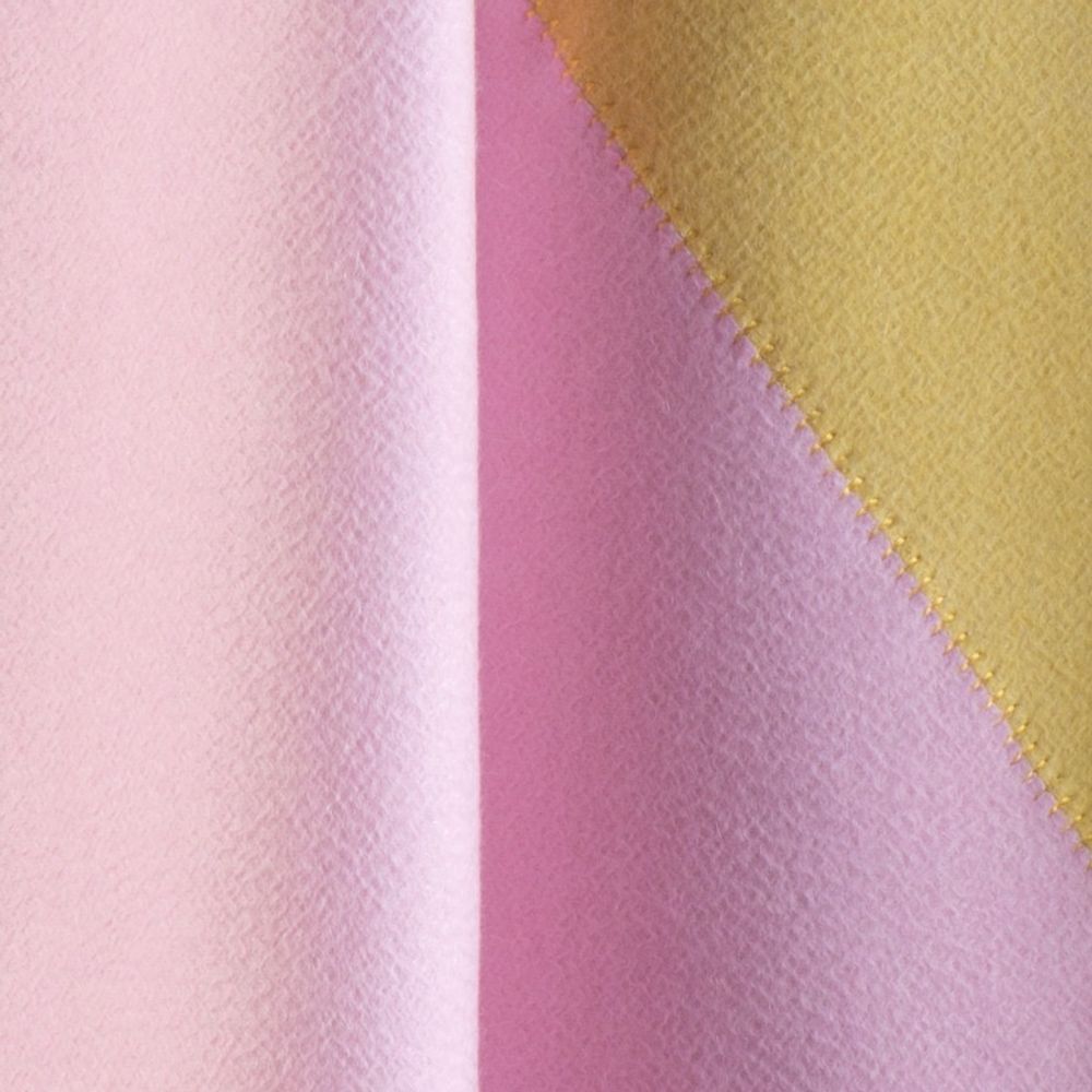 Homewear - Throw "Bic" Yellow&Pink - MASSERANO CASHMERE