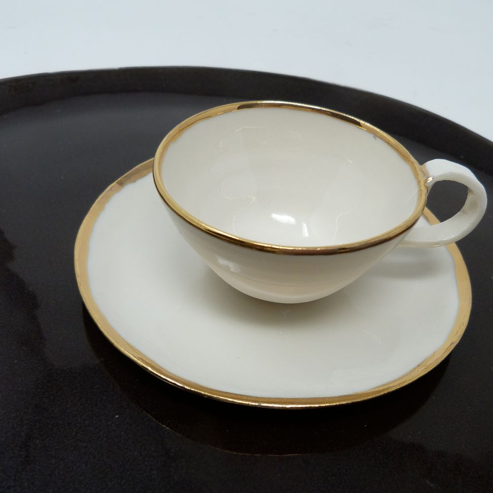 Design objects - GOLDEN EDGE  hand made porcelain bowls and plates - POTOMAK STUDIO