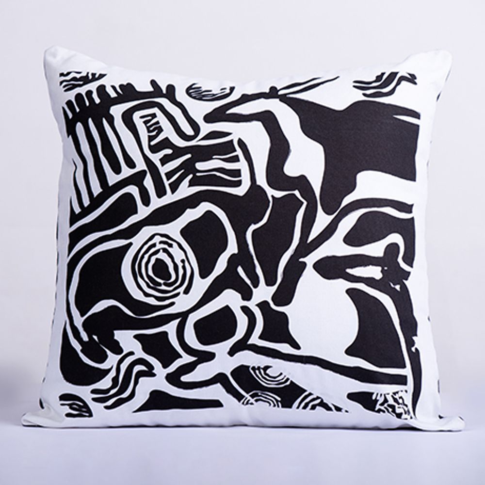 Coussins textile - COUSSIN TSODILO KURU NOIR - SOMETHING SINCERE