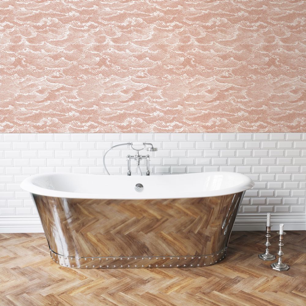Other wall decoration - Wallpaper Waves Corail - PAPERMINT
