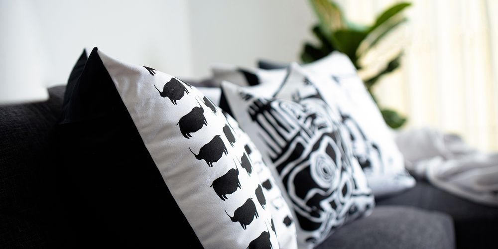 Coussins textile - COUSSIN TSODILO KURU NOIR - SOMETHING SINCERE