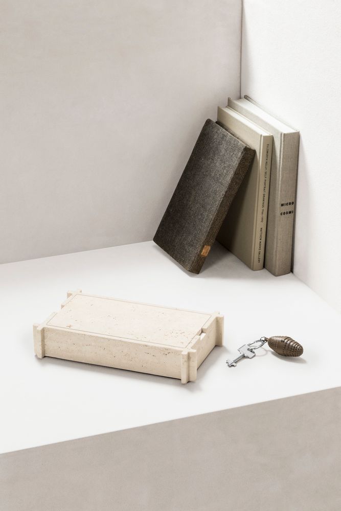 Objets design - STRUCTURA VIDE-POCHES ET BOÎTES EN MARBRE / MARBRE & CUIR - GIOBAGNARA