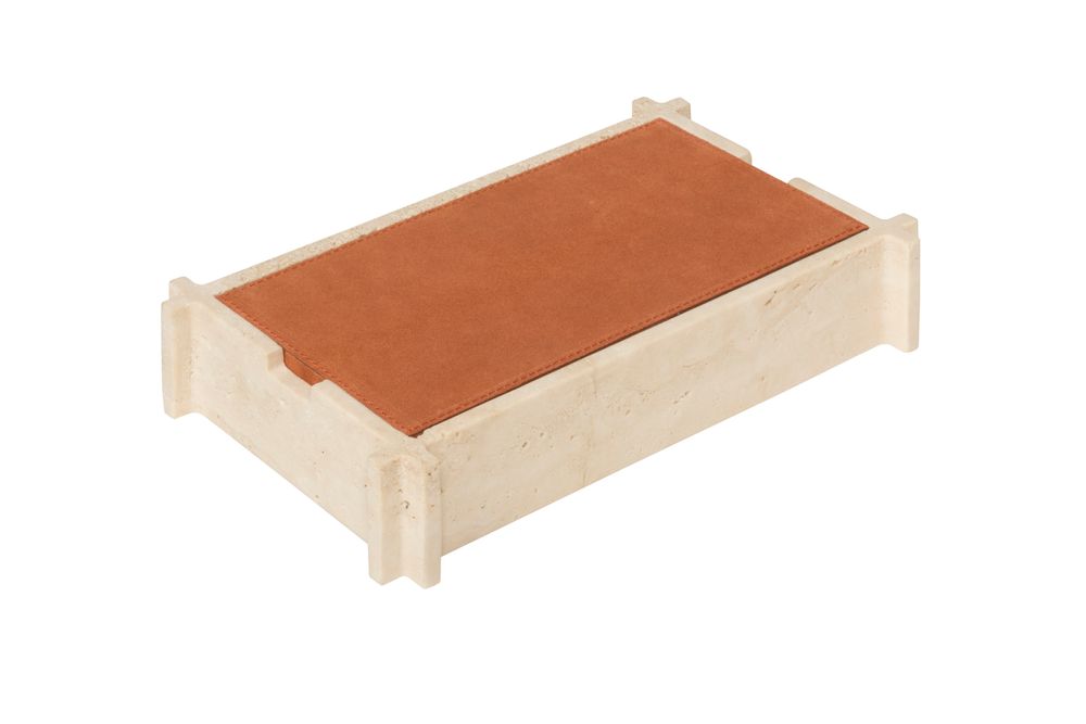 Objets design - STRUCTURA VIDE-POCHES ET BOÎTES EN MARBRE / MARBRE & CUIR - GIOBAGNARA