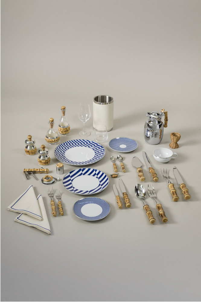 Ustensiles de cuisine - Valise pique-nique style maritime - LORENZI MILANO