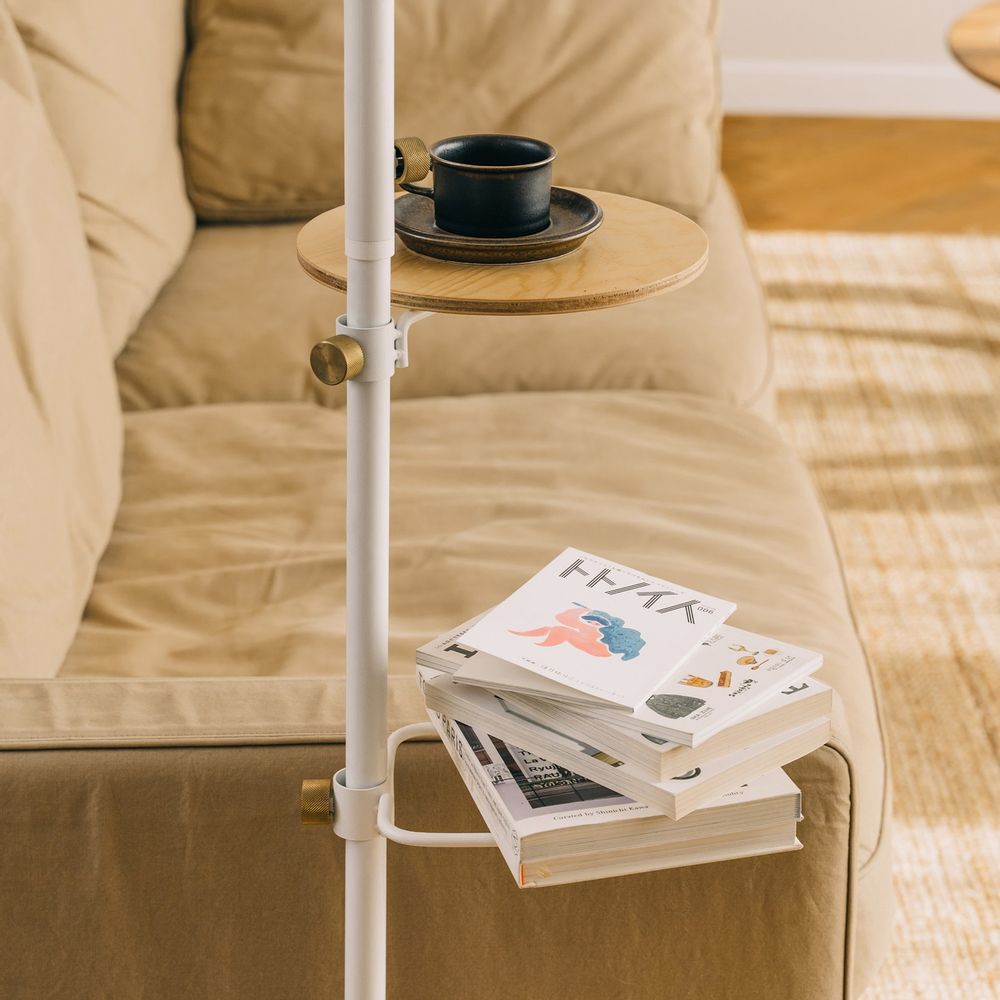 Shelves - 003 Tension Rod C White (Vertical) - DRAW A LINE