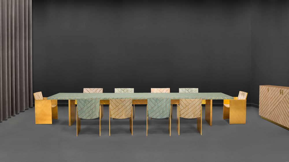 Dining Tables - Nesso Dining Table - SCARLET SPLENDOUR