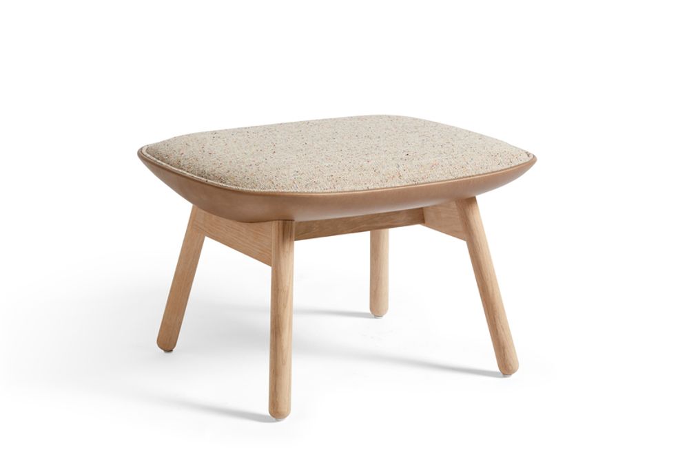Mobilier et rangements pour bureau - Fauteuil Lounge et ottoman Uchiwa - HAY