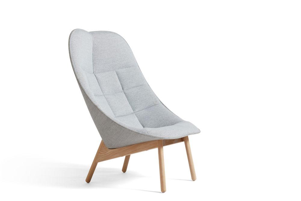 Mobilier et rangements pour bureau - Fauteuil Lounge et ottoman Uchiwa - HAY