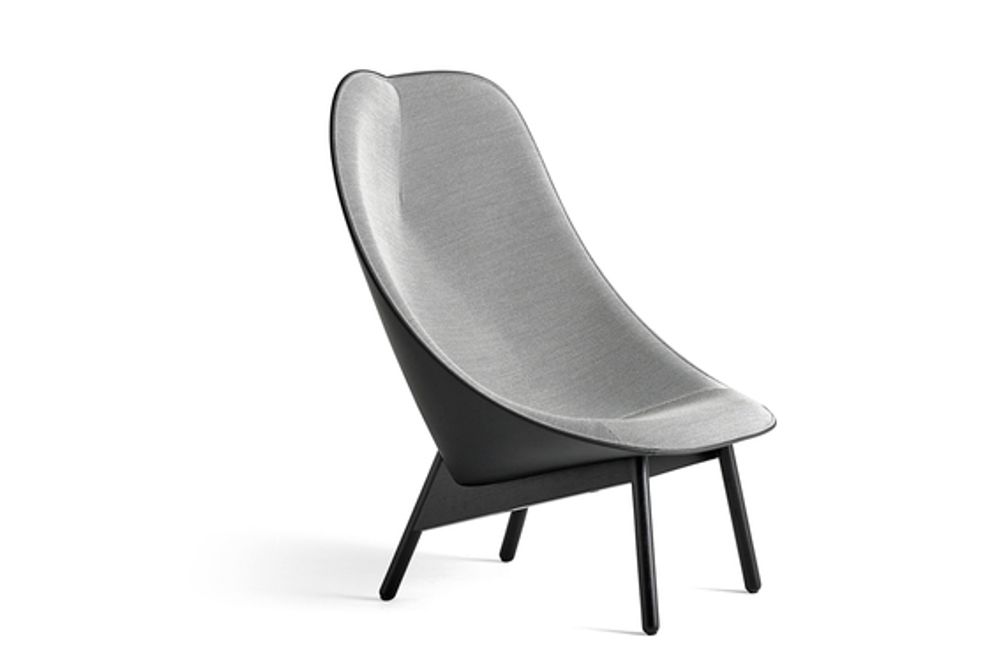 Mobilier et rangements pour bureau - Fauteuil Lounge et ottoman Uchiwa - HAY