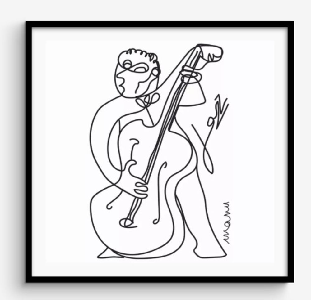 Fabric cushions - “Jazz” Line Art Limited Edition - L'ATELIER D'ANGES HEUREUX