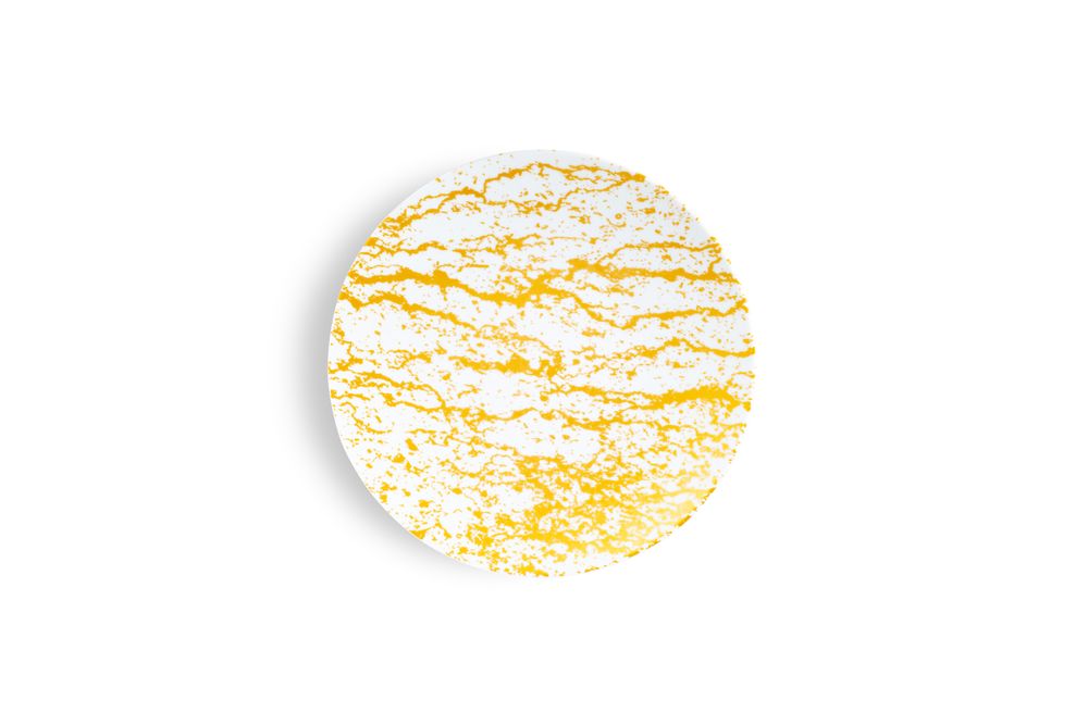 Assiettes de réception - Collection d'art de la table Magma or en porcelaine de Limoges - NON SANS RAISON PORCELAINE DE LIMOGES