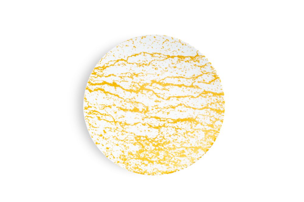 Assiettes de réception - Collection d'art de la table Magma or en porcelaine de Limoges - NON SANS RAISON PORCELAINE DE LIMOGES