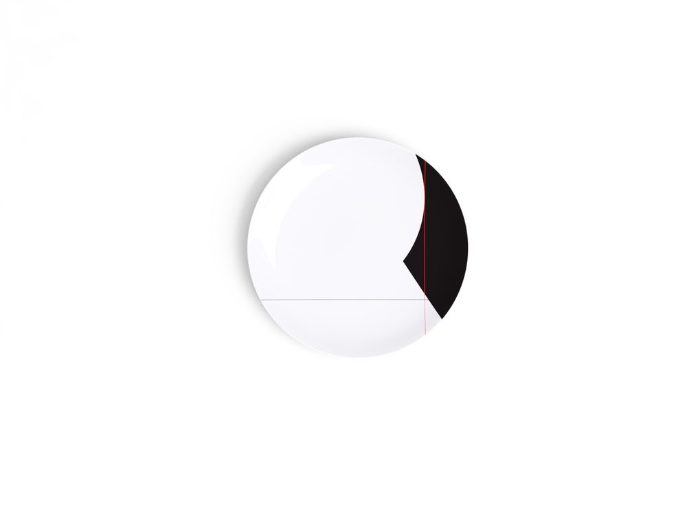 Formal plates - The AXO dinnerware set in Limoges porcelain - NON SANS RAISON PORCELAINE DE LIMOGES