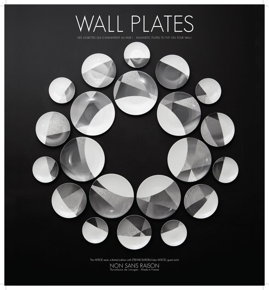 Objets de décoration - Vaisselier mural The Barillet Wall Plates - NON SANS RAISON PORCELAINE DE LIMOGES