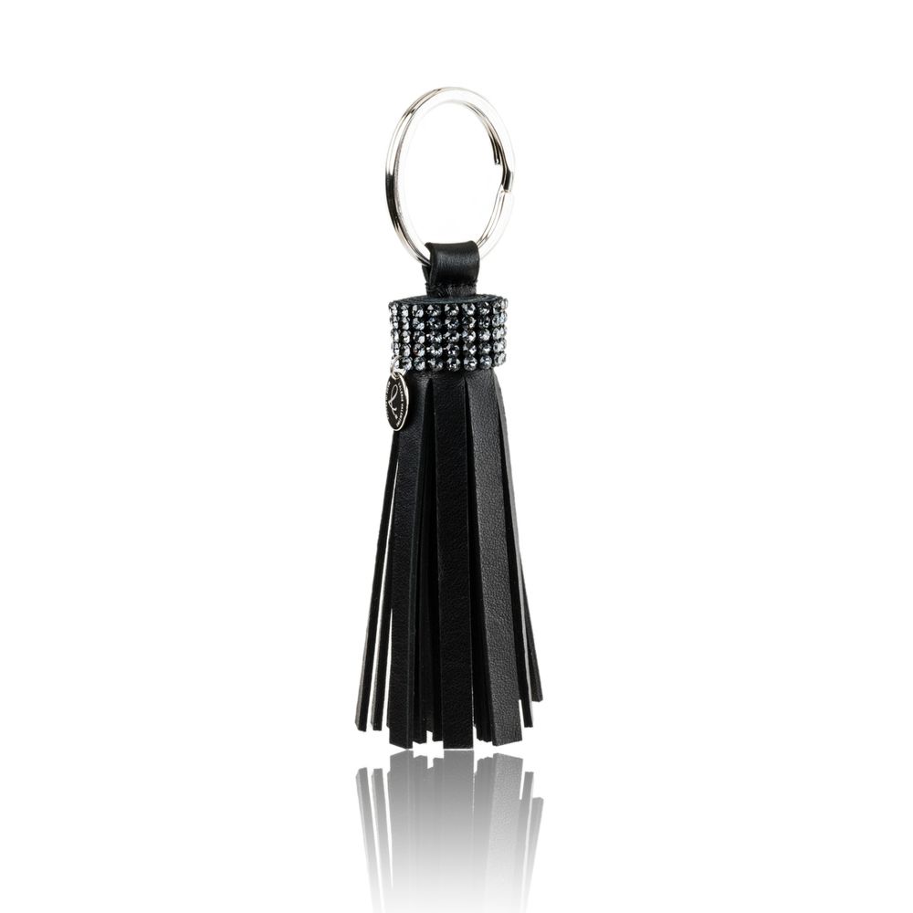 Accessoires cheveux - Porté-clé en cuir et cristaux Swarovski® SWING - VALÉRIE VALENTINE