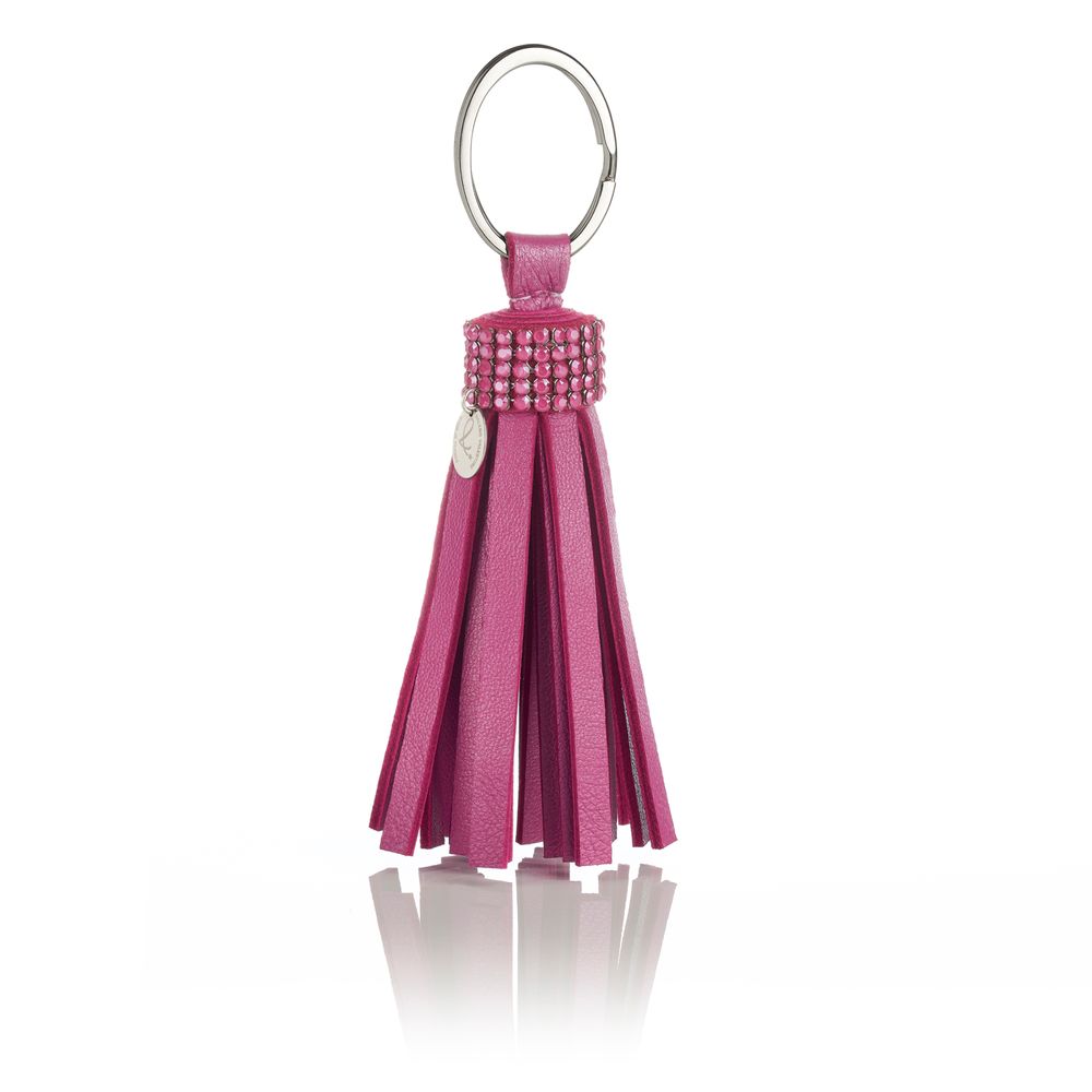 Accessoires cheveux - Porté-clé en cuir et cristaux Swarovski® SWING - VALÉRIE VALENTINE