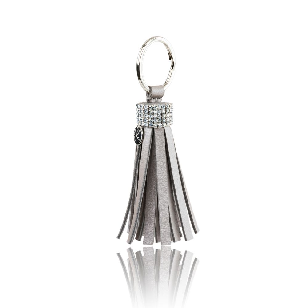 Accessoires cheveux - Porté-clé en cuir et cristaux Swarovski® SWING - VALÉRIE VALENTINE
