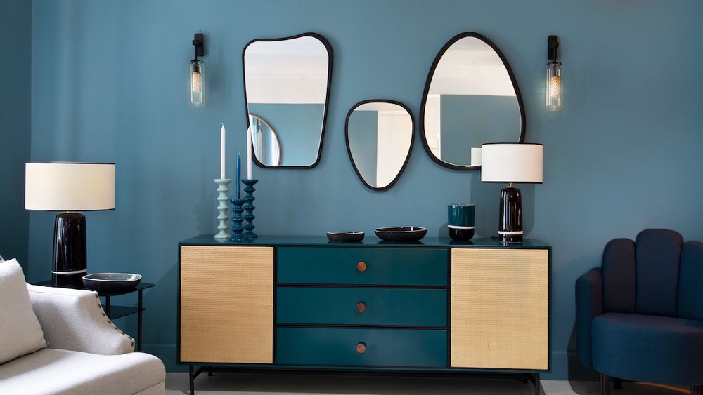 Sideboards - SIDEBOARD CABINET PETROL - MAISON SARAH LAVOINE