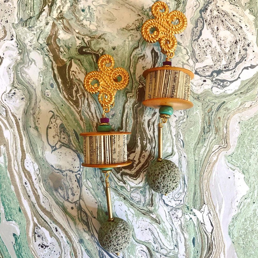 Bijoux - Olivia - boucles d'oreilles papier - CRIZU