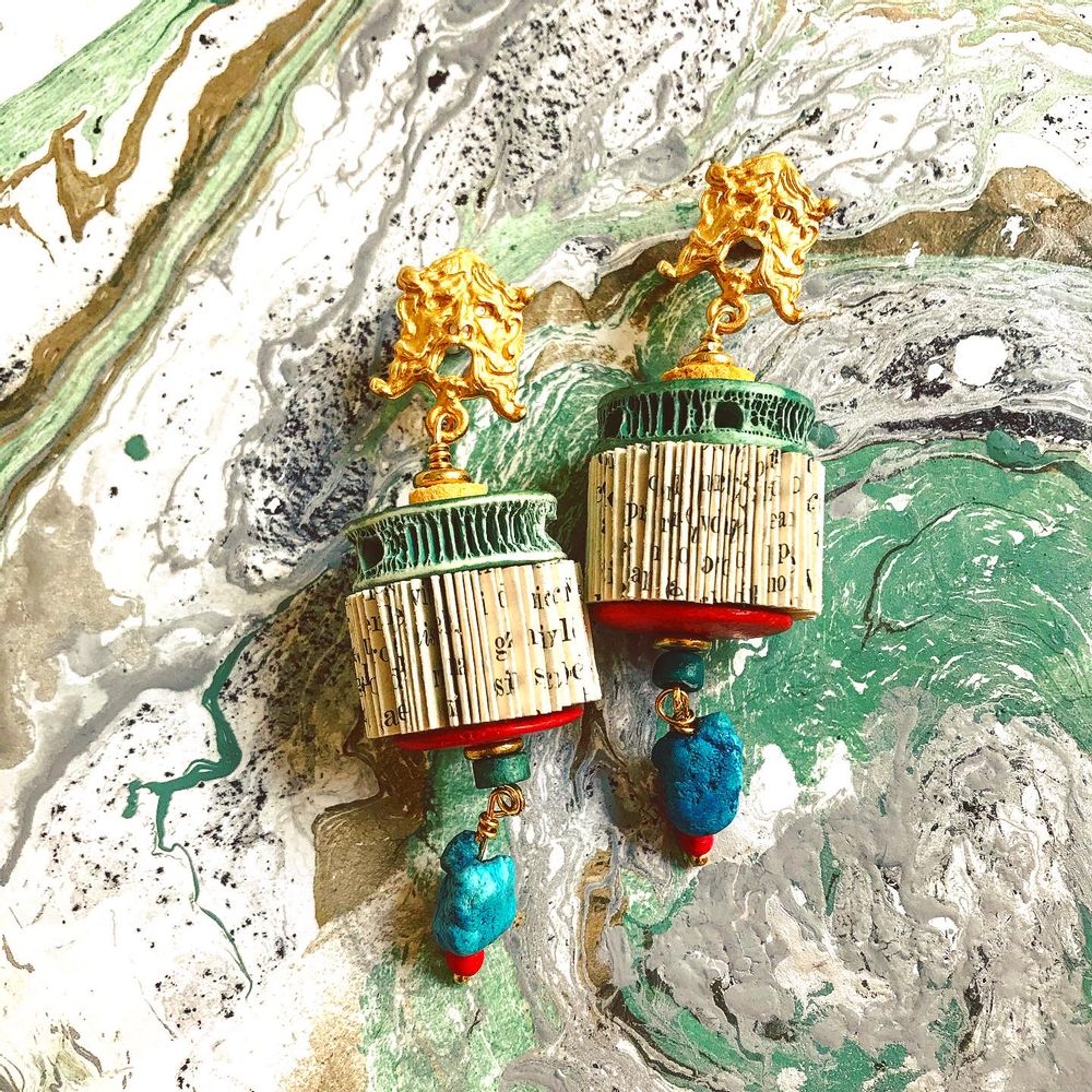Bijoux - Noemi - boucles d'oreilles papier - CRIZU