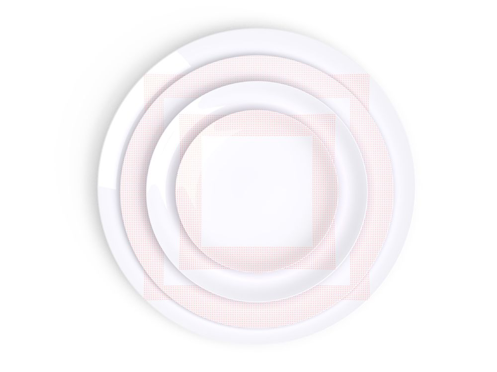 Formal plates - Square dinnerware set in Limoges porcelain - NON SANS RAISON PORCELAINE DE LIMOGES
