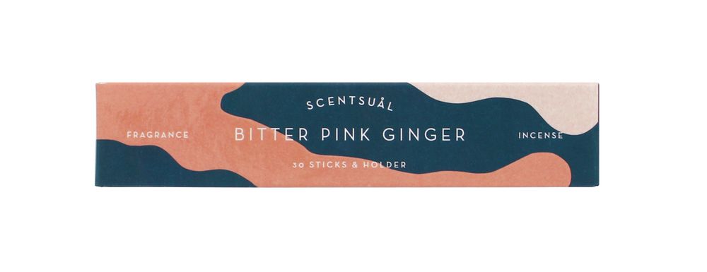 Spa - SCENTSUAL BITTER PINK GINGER 30 INCENSE STICKS - NIPPON KODO INCENSE