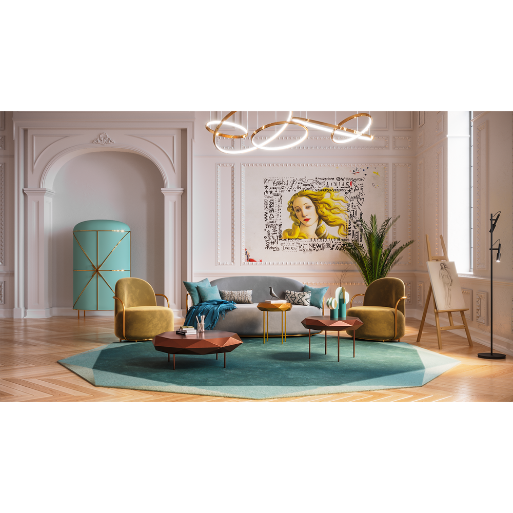 Tapis contemporains - Tapis Stella - SCARLET SPLENDOUR