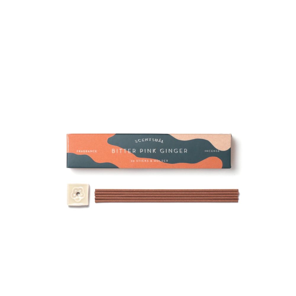 Spa - SCENTSUAL BITTER PINK GINGER 30 INCENSE STICKS - NIPPON KODO INCENSE