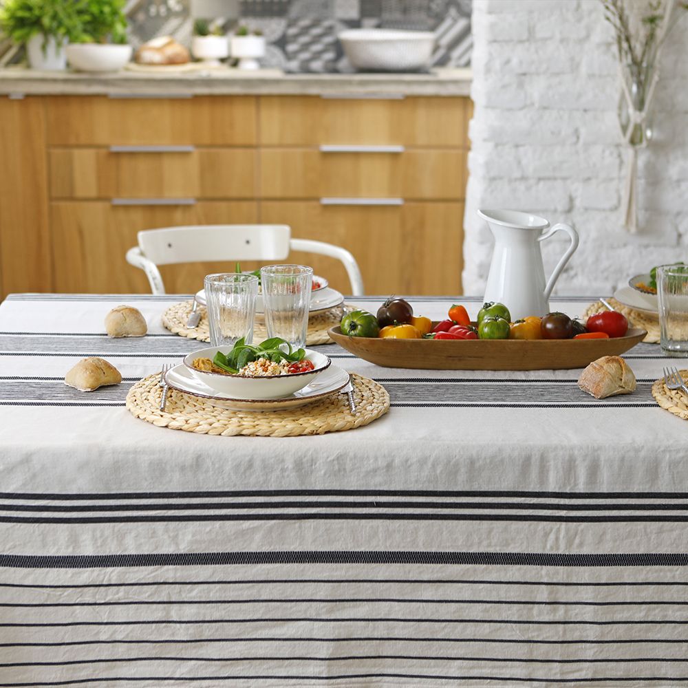 Table linen - Tablecloth Berrain made of 50% linen and 50% cotton (many sizes available) - LA MAISON JEAN-VIER
