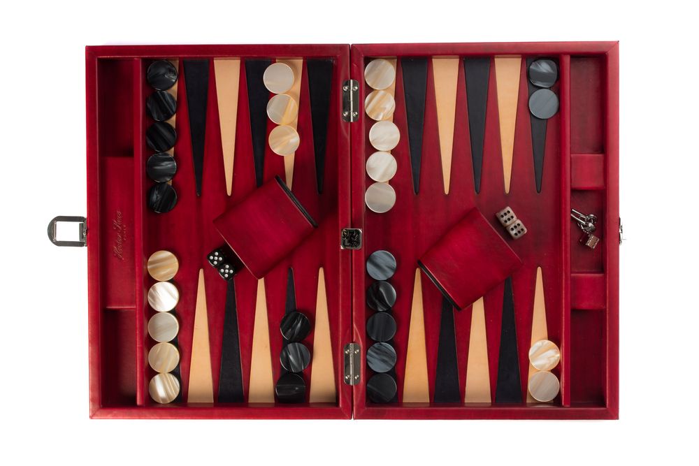 Petite maroquinerie - Backgammon médium I Cuir Patiné - HECTOR SAXE PARIS DEPUIS 1978