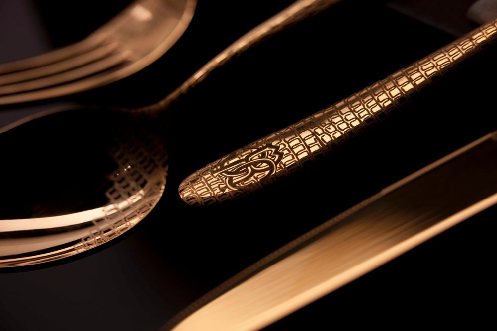 Ménagères - Lizzard Gold Cutlery - ROBERTO CAVALLI HOME TABLEWARE
