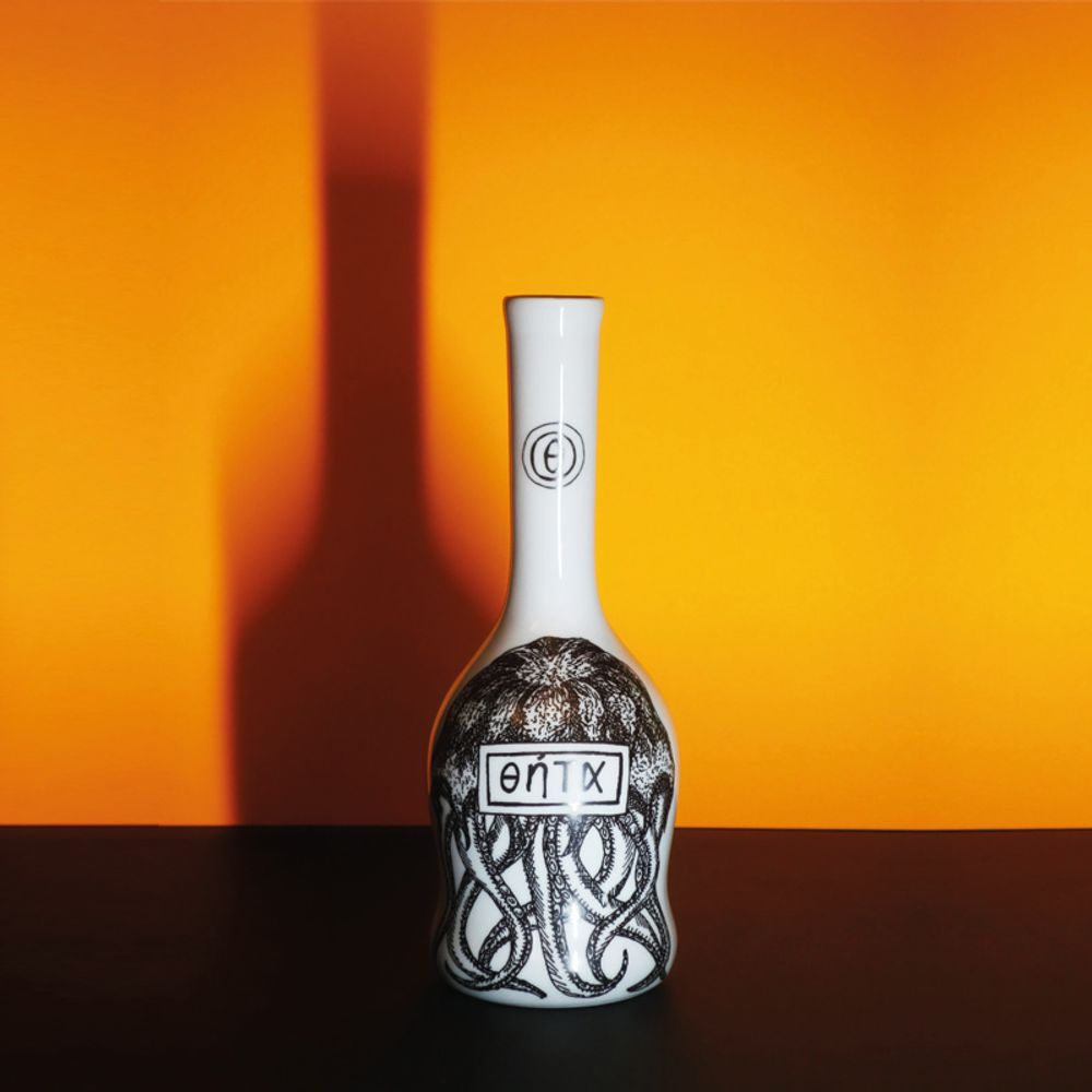 Céramique - BOUTEILLE DÉCORATIVE EN PORCELAINE - THÊTA. - PORCELAINE DU LOT VIREBENT