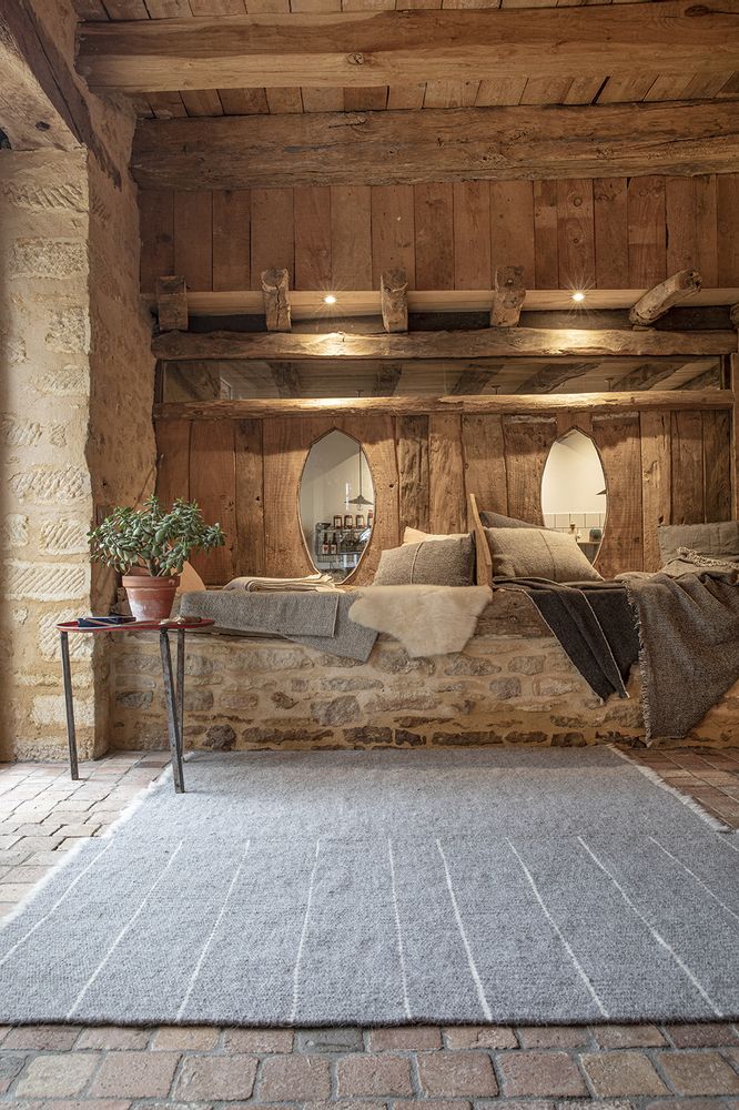 Tapis - Tapis tissé à la main en France - Modèle Linéale - LAINES PAYSANNES