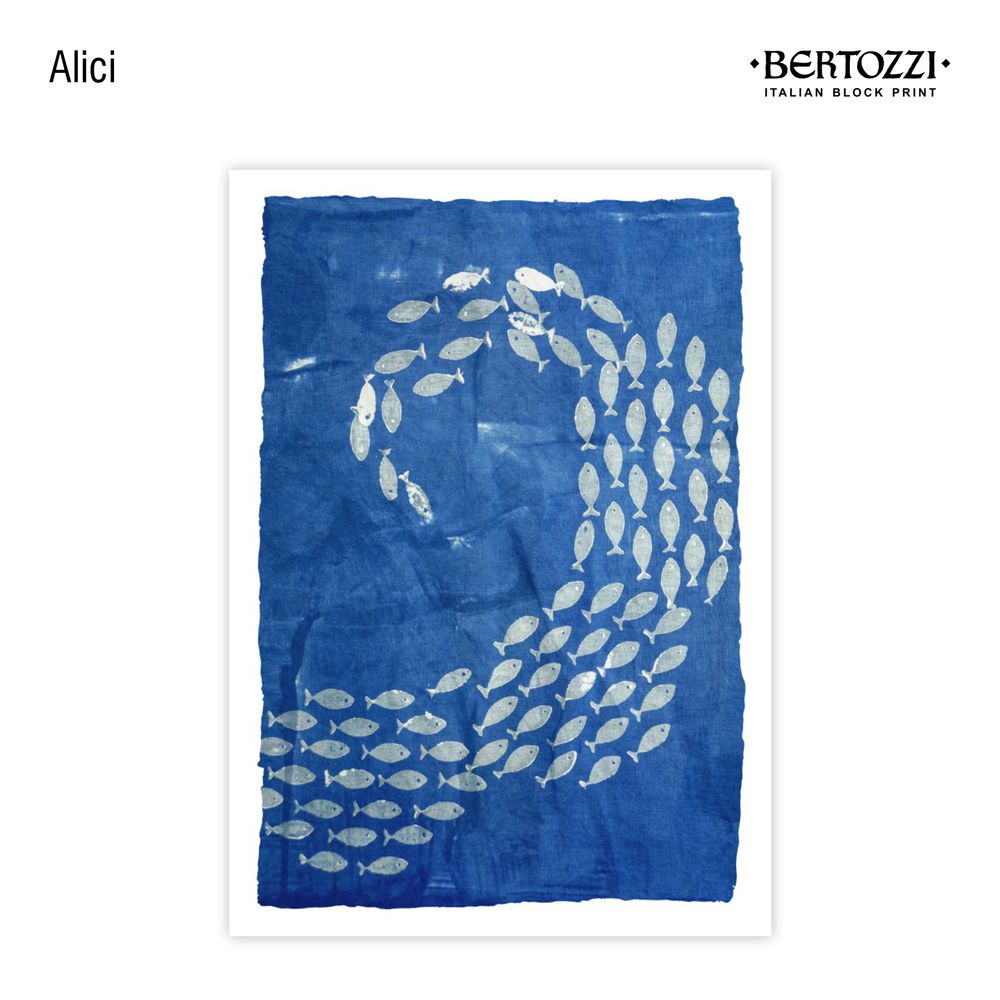 Table linen - BLUE PRINT COLLECTION - Vademecum - BERTOZZI