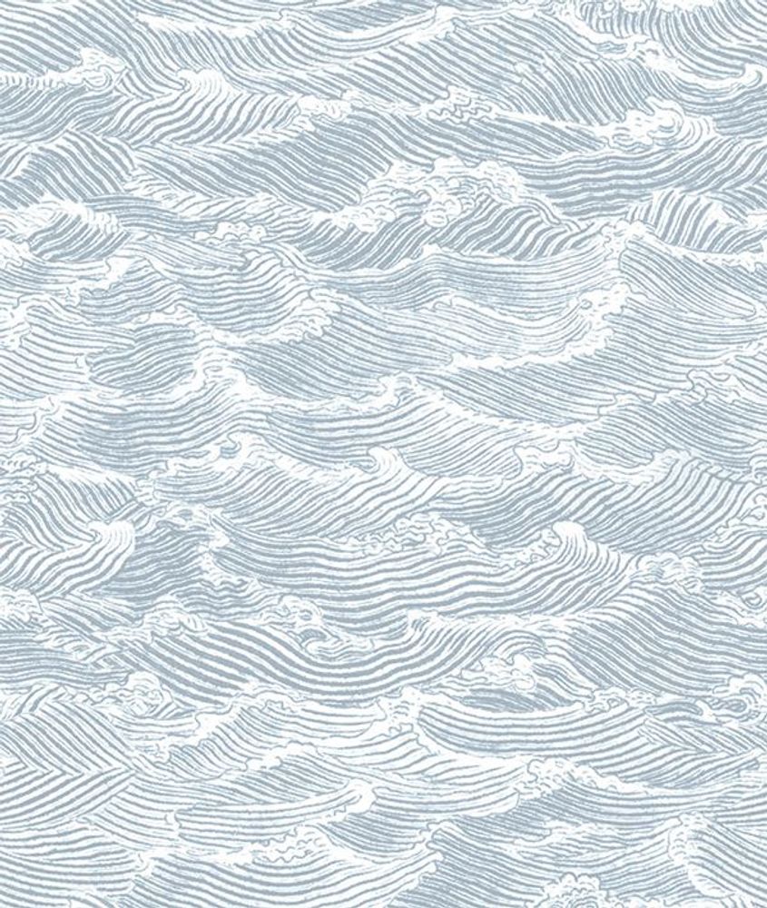 Other wall decoration - Wallpaper Waves Gris Argent - PAPERMINT