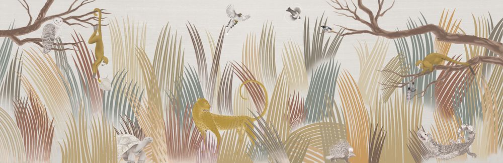Autres décorations murales - Fond d'écran Jungle Safari - LALA CURIO LIMITED