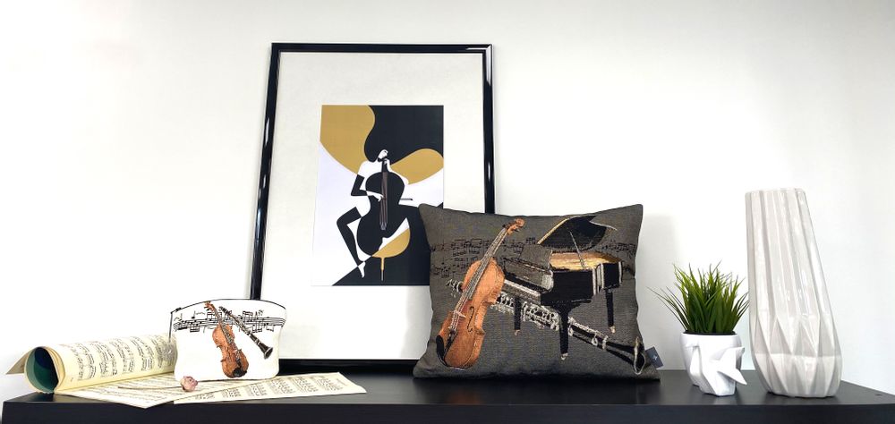Fabric cushions - Music - ART DE LYS