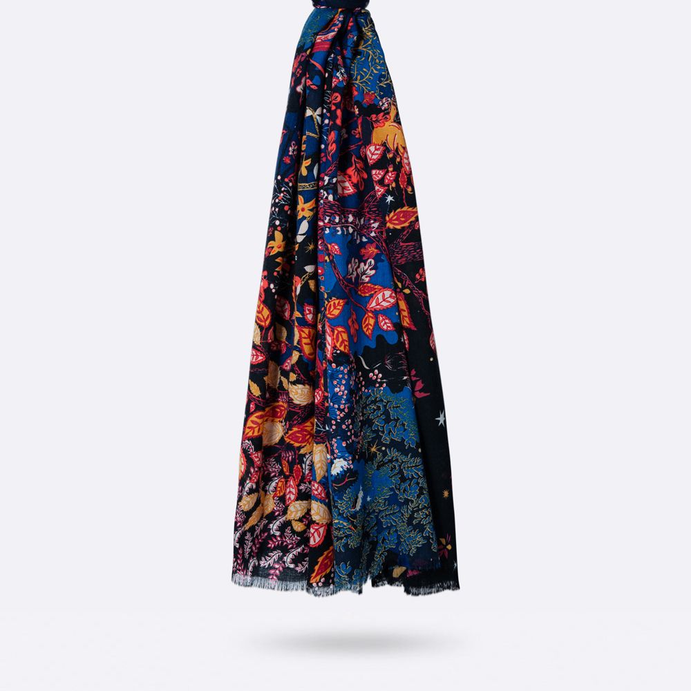 Scarves - SCARF PHOENIX WOOL - PETRUSSE PARIS