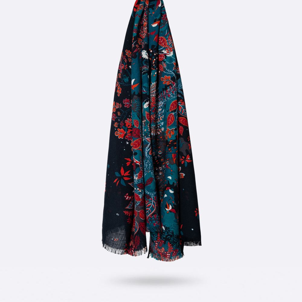 Scarves - SCARF PHOENIX WOOL - PETRUSSE PARIS