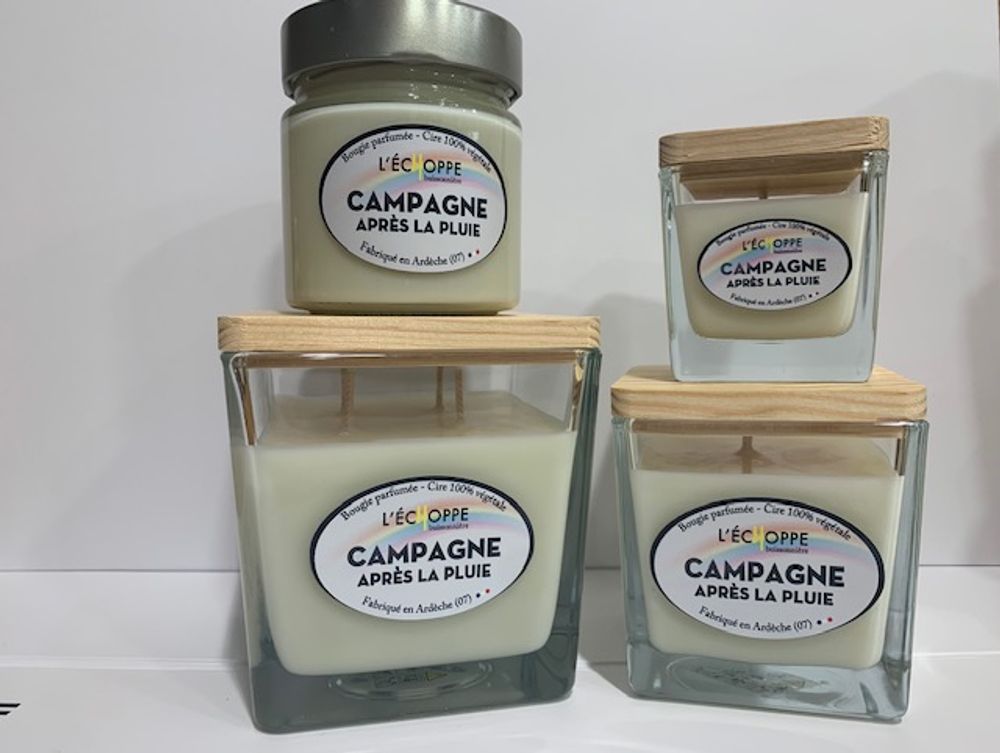 Bougies - Bougies parfumées cire 100 % végétale de soja normes UE - L'ECHOPPE BUISSONNIERE