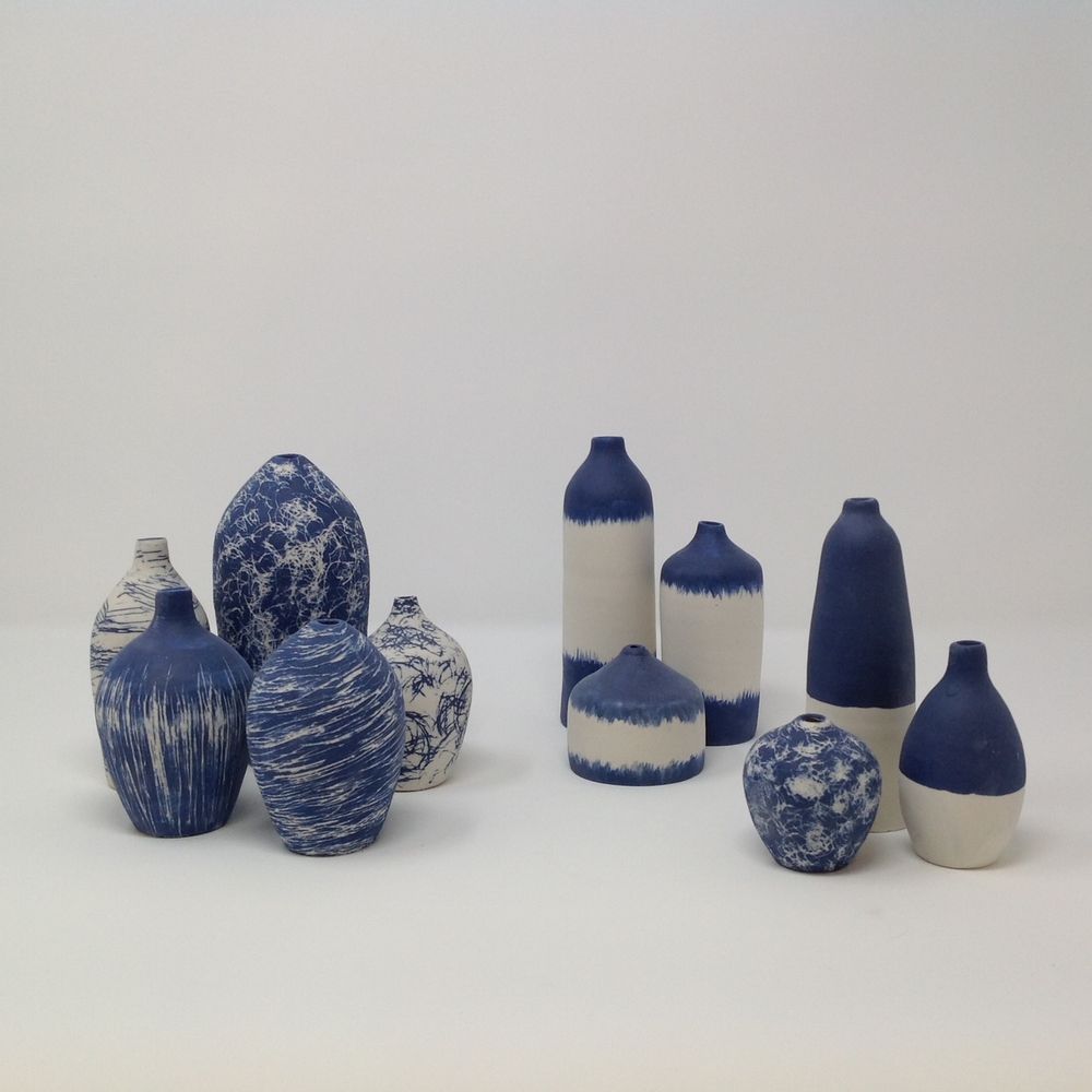 Vases - hand made italian porcelain contemporary style graphic vases - POTOMAK STUDIO
