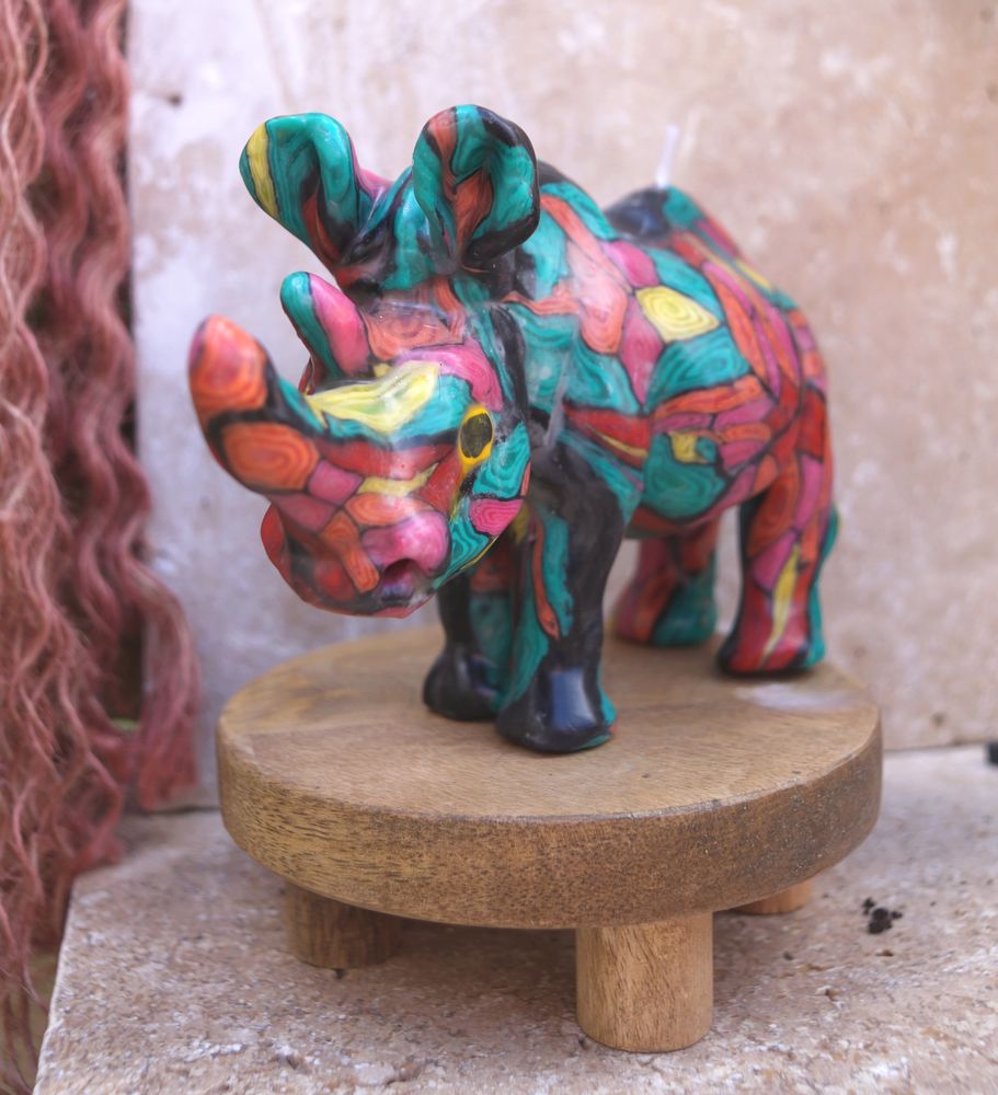 Objets de décoration - BOUGIE CACHEMIRE RHINOCÉROS - KANDHELA