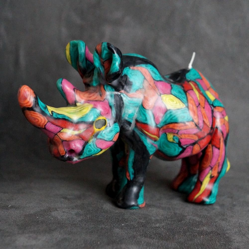 Objets de décoration - BOUGIE CACHEMIRE RHINOCÉROS - KANDHELA