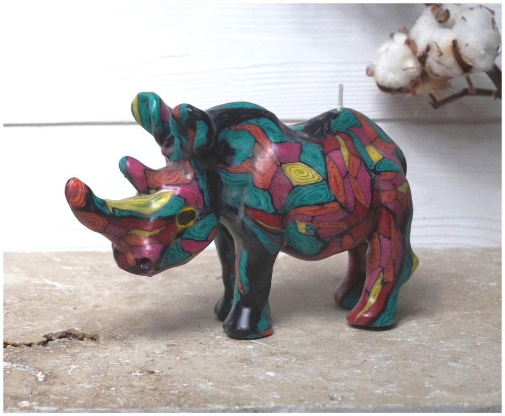 Objets de décoration - BOUGIE CACHEMIRE RHINOCÉROS - KANDHELA