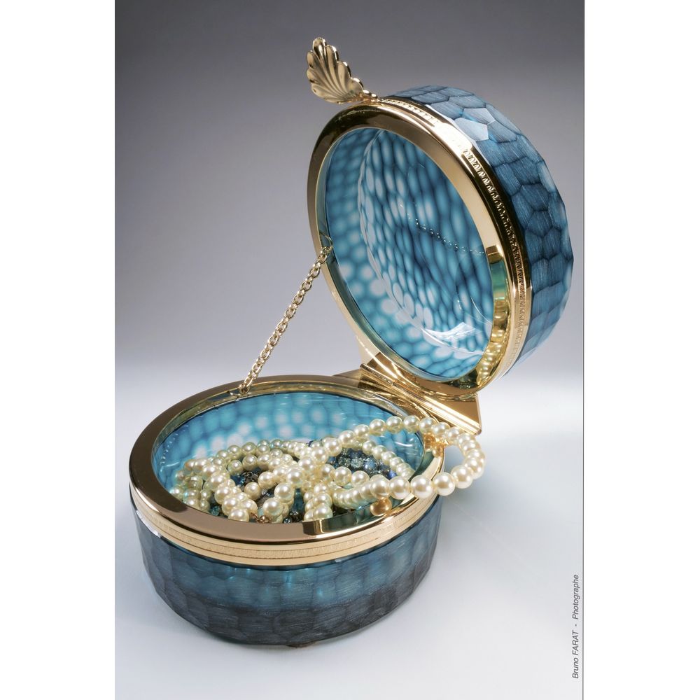 Caskets and boxes -  Cut Crystal Box: Azur Bee Box  - CRISTAL BENITO