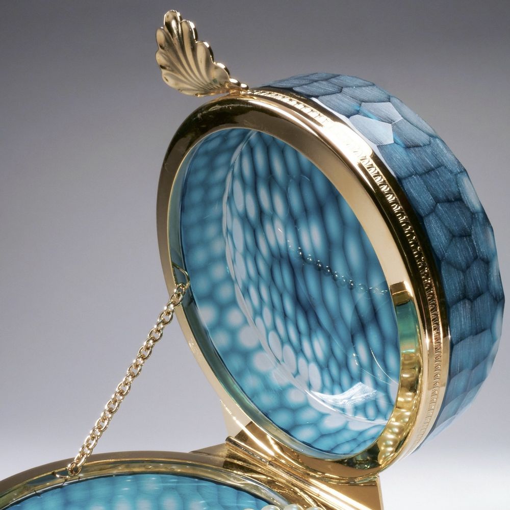 Caskets and boxes -  Cut Crystal Box: Azur Bee Box  - CRISTAL BENITO