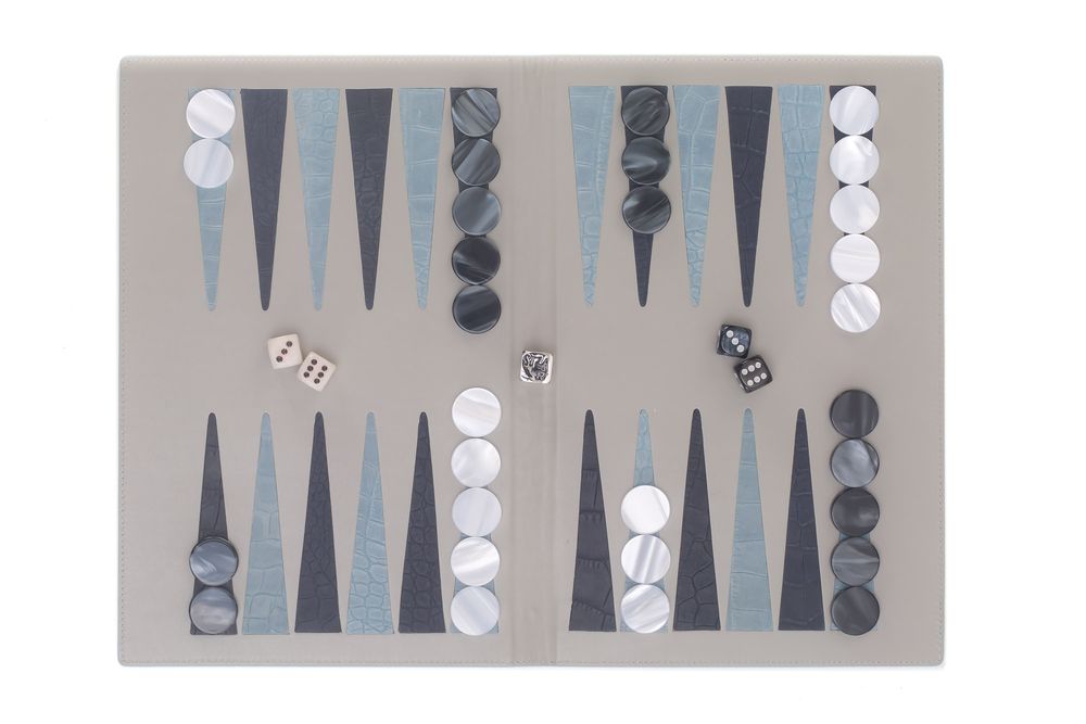Leather goods - Backgammon clutch I Alligator effect leather - HECTOR SAXE PARIS DEPUIS 1978