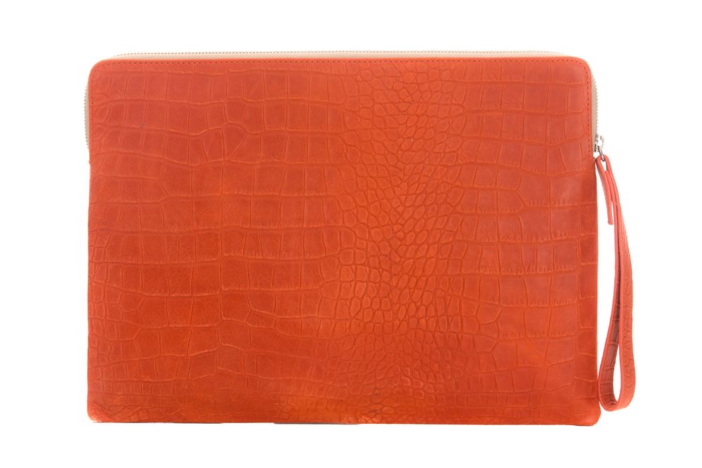 Leather goods - Backgammon clutch I Alligator effect leather - HECTOR SAXE PARIS DEPUIS 1978